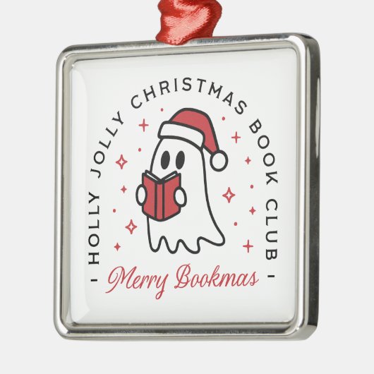クリスマスブッククラブかわいい幽霊名門私立校風の美学 メタルオーナメント (左)