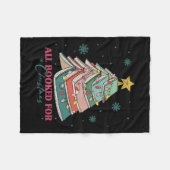 クリスマスブッククリスマスツリーのライトの予約すべて フリースブランケット (正面(横))