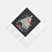 クリスマスブッククリスマスツリーのライトの予約すべて 縁ありランチョンナプキン (角)