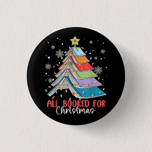 クリスマスブッククリスマスツリーのライトの予約すべて 缶バッジ (正面)
