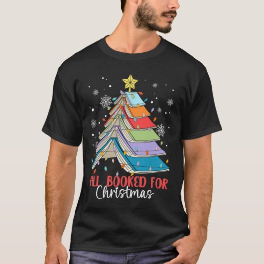クリスマスブッククリスマスツリーのライトの予約すべて Tシャツ (正面)