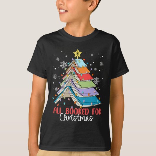 クリスマスブッククリスマスツリーのライトの予約すべて Tシャツ (正面)