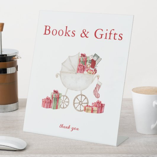 クリスマスブックス&ギフト赤ちゃんシャワーのサイン 台座サイン (インサイチュ)