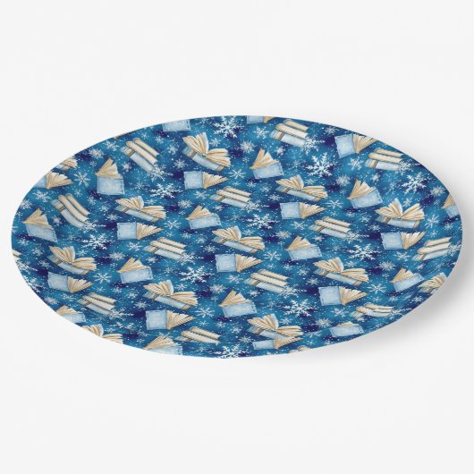 クリスマスブックス ペーパープレート (アングル)