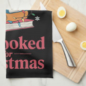 クリスマスブックツリーのライトを予約 キッチンタオル (四つ折り)