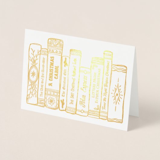 クリスマスブックハンドドロー図解入りの、写真付きのド休日 箔カード (正面)