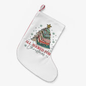 クリスマスブックラバークリスマスクリスマスクリスマスクリスマス スモールクリスマスストッキング (正面 (吊り時))