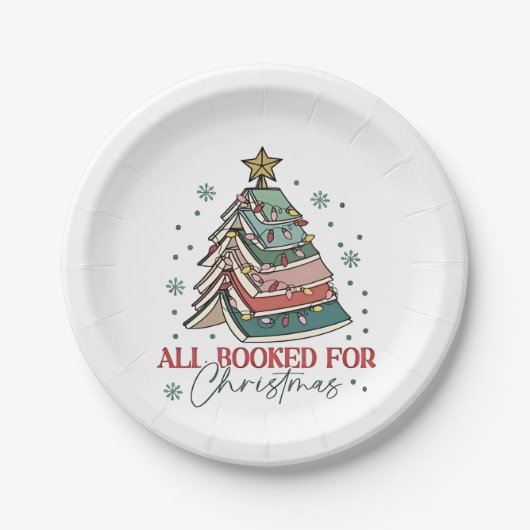 クリスマスブックラバークリスマスクリスマスクリスマスクリスマス ペーパープレート (正面)