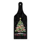 クリスマスブックラバーツリーライブラリアンメリーブックマス カッティングボード (正面)
