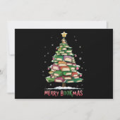 クリスマスブックラバーツリーライブラリアンメリーブックマス シーズンカード (正面)