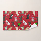 クリスマスブフランスのルドッグバスタオルセット バスタオルセット (ハンドタオル)