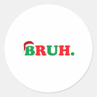クリスマスブラおもしろいーことわざミームクリスマスファミリーメンズW ラウンドシール