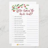 クリスマスブライダルゲーム – 花嫁を知っている最高の人 (正面/裏面)