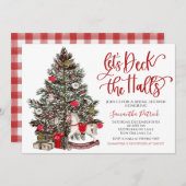 クリスマスブライダルシャワーの招待状を各ホールに飾る 招待状 (正面/裏面)