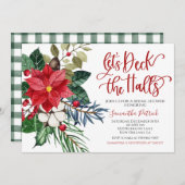 クリスマスブライダルシャワーの招待状を各ホールに飾る 招待状 (正面/裏面)