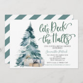 クリスマスブライダルシャワーの招待状を各ホールに飾る 招待状 (正面/裏面)