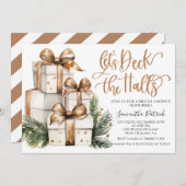 クリスマスブライダルシャワーの招待状を各ホールに飾る 招待状 (正面/裏面)