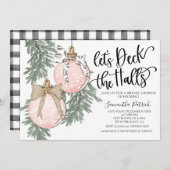 クリスマスブライダルシャワーの招待状を各ホールに飾る 招待状 (正面/裏面)