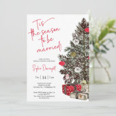 クリスマスブライダルシャワーへの招待 シーズンカード (スタンド正面)