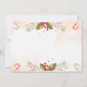 クリスマスブライダルシャワーへの招待 招待状 (裏面)