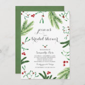 クリスマスブライダルシャワーへの招待 招待状 (正面/裏面)