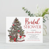 クリスマスブライダルシャワーへの招待 招待状 (スタンド正面)