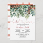 クリスマスブライダルシャワーウィンターブライダルシャワー 招待状 (正面/裏面)