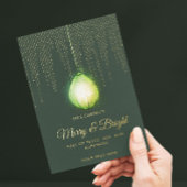 クリスマスブライダルシャワーカップルのディナーウェディングパーティー 箔招待状ポストカード