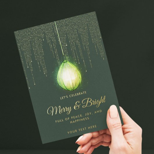 クリスマスブライダルシャワーカップルのディナーウェディングパーティー 箔招待状ポストカード