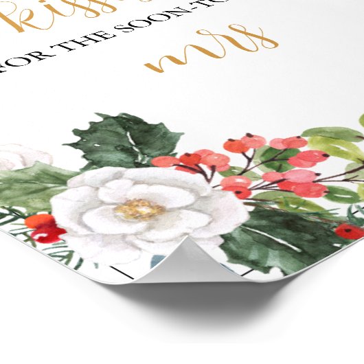 クリスマスブライダルシャワーゲームの数キス ポスター