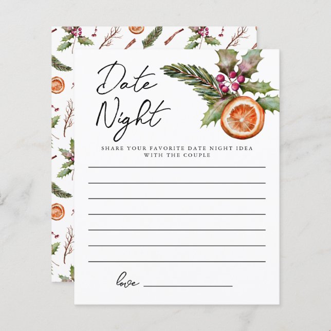 クリスマスブライダルシャワーデイトナイトアイディア (正面/裏面)