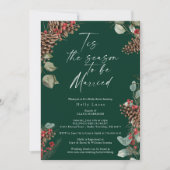 クリスマスブライダルシャワー招待状 | 格子状素朴の 招待状 (正面)