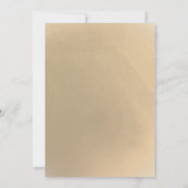 クリスマスブライダルシャワー金ゴールドジンジャーブレッドサンタ 招待状 (裏面)