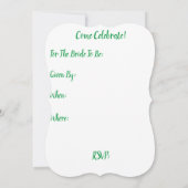 クリスマスブライダルシャワー 招待状 (裏面)