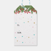 クリスマスブラウンおもしろい猫 ギフトタグ (裏面)