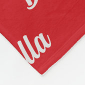 クリスマスブラウンコックパプーサンタドッグの名前 フリースブランケット (角)