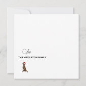 クリスマスブラウンラブラドールドッググリーンメリーグリーティング (裏面)