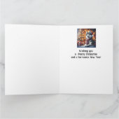 クリスマスブラザーに登場するかわいいハスキーの犬ペット カード (内部)