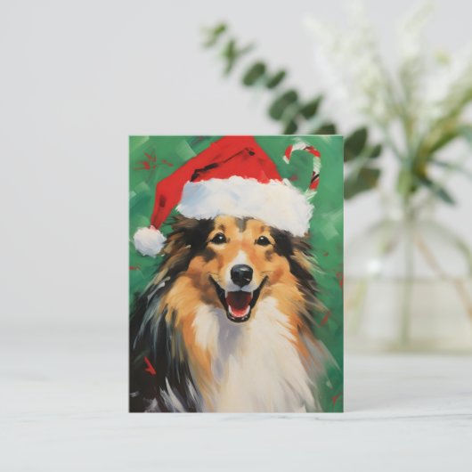 クリスマスブラシ絵を描のアートワーク シーズンカード (スタンド正面)