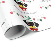 クリスマスブラックとタン・ダシュント ラッピングペーパー (ロールコーナー)