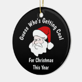 クリスマスブラックのために人が石炭を手に入れる セラミックオーナメント (左)