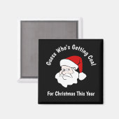 クリスマスブラックのために人が石炭を手に入れる マグネット (正面/裏面)