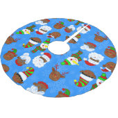 クリスマスブラックのミセスクロースアフリカのサンタ小妖精や小人ベア ブラッシュドポリエステルツリースカート (アングル)