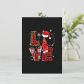 クリスマスブラックアフリカ系アメリカ人の衣装サンタメル 招待状 (スタンド正面)