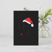 クリスマスブラックウィメンズアフリカンアメリカンサンタハットP 招待状 (スタンド正面)