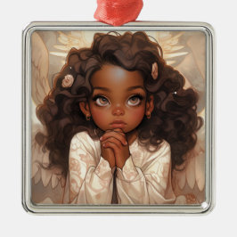 クリスマスブラックエンジェルエレガンス メタルオーナメント