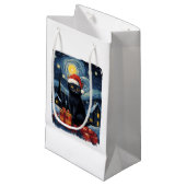 クリスマスブラックキャットスターリーナイトバンゴッホレトロCa スモールペーパーバッグ (正面アングル)