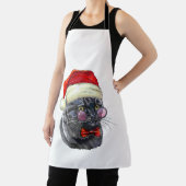 クリスマスブラックキャット エプロン (インサイチュ)
