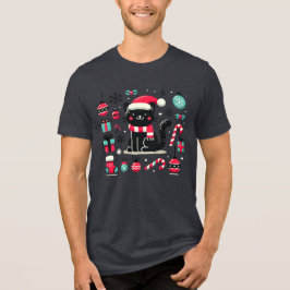 クリスマスブラックキャット トライブレンドＴシャツ