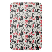 クリスマスブラックキャット バスマット (正面縦)